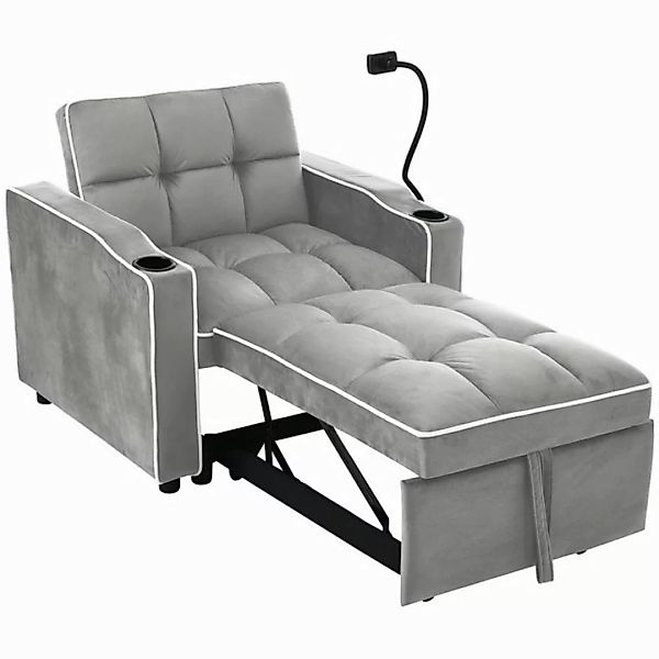 OKWISH Schlafsofa 3-in-1 Ausziehbares Einzel-Schlafsofa, Liegestuhl, Schlaf günstig online kaufen