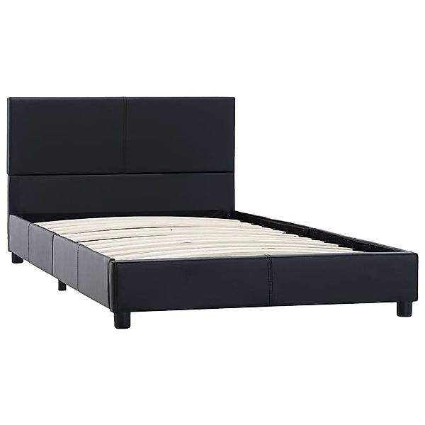 vidaXL Bett Bettgestell Schwarz Kunstleder 90x200 günstig online kaufen