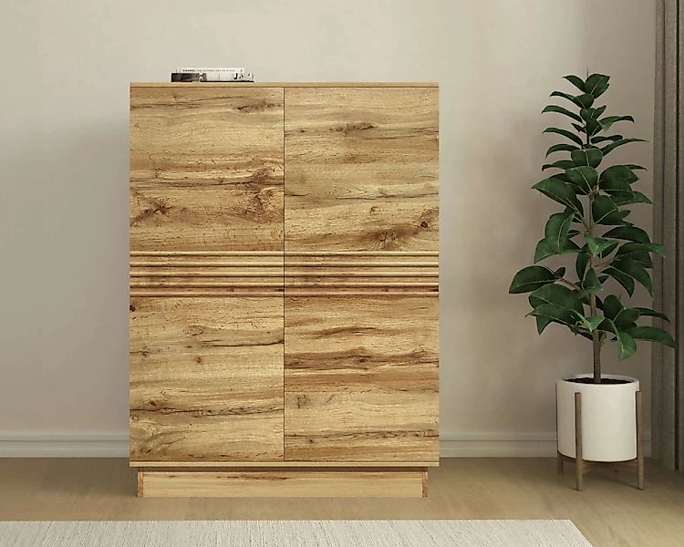 Home affaire Highboard "Angers" Kommode, Midischrank mit Push-to-open, 2 Ei günstig online kaufen