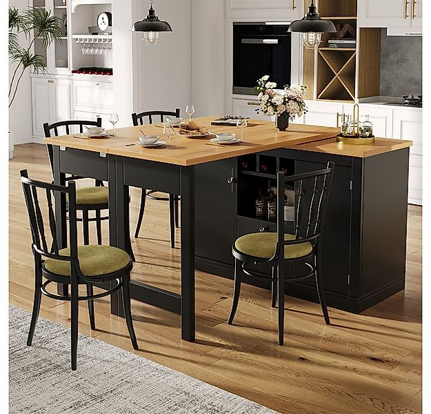 MODFU Bartisch Kücheninsel, Reversibel Tisch (Ausziehbarer Bartisch mit 360 günstig online kaufen