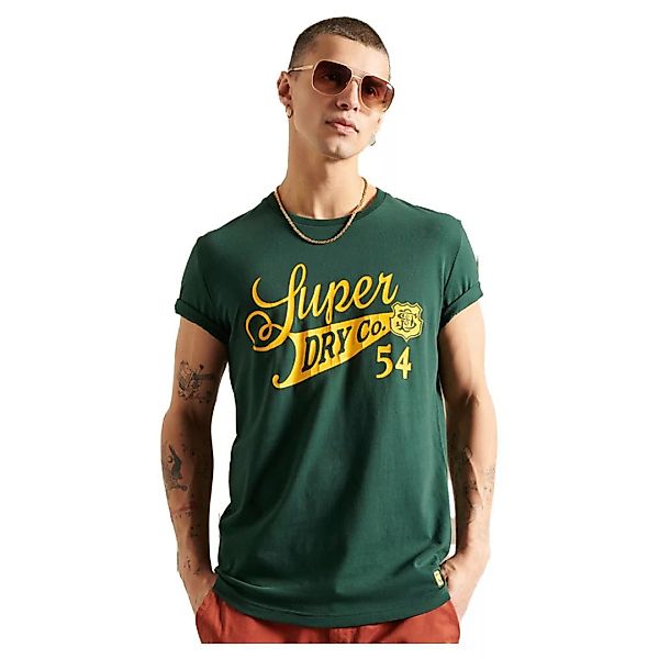 Superdry Collegiate Graphic 185 Kurzarm T-shirt L Enamel Green günstig online kaufen