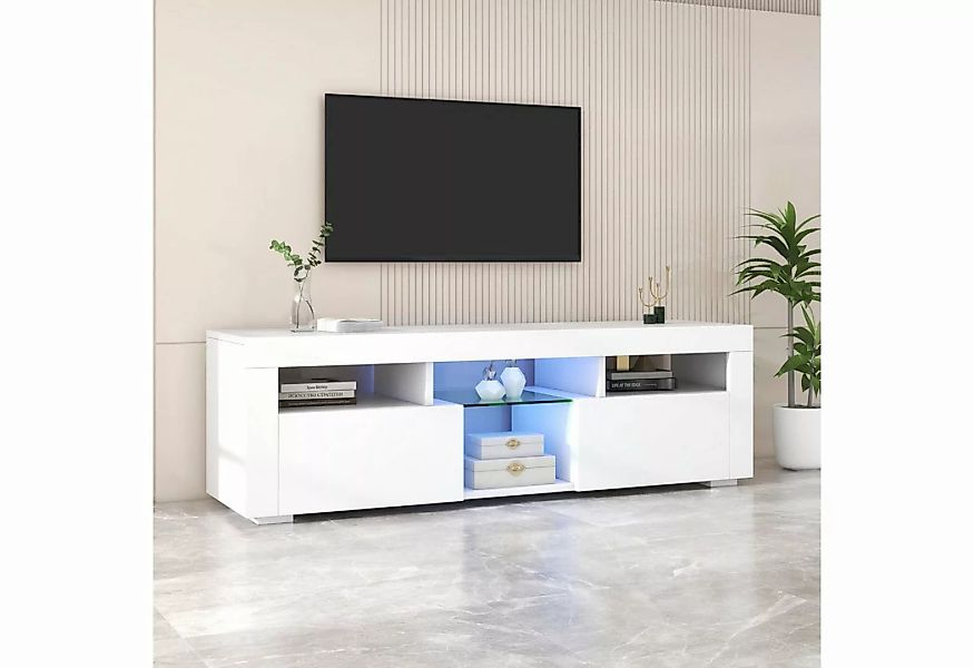 OKWISH TV-Schrank Fernsehtisch Lowboard TV-Board (Breite : 140cm) TV-Panel, günstig online kaufen