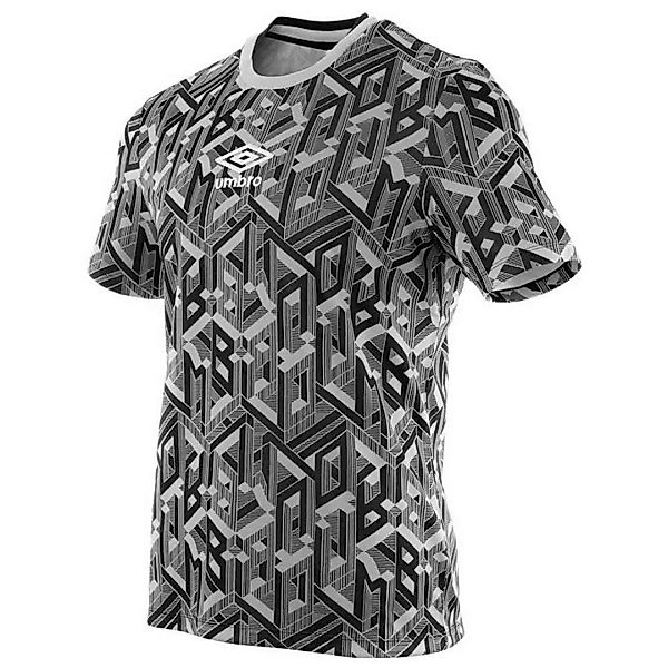 Umbro Jacquard Terrace Jersey Kurzärmeliges T-shirt S Black / Silver Cloud günstig online kaufen