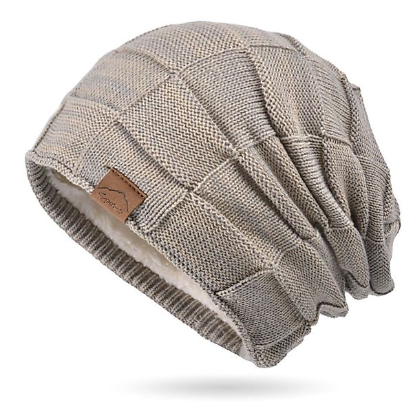 Coonoor Strickmütze 29*25 cm Herbst-Winter Strickmütze mit Fleece warme und günstig online kaufen