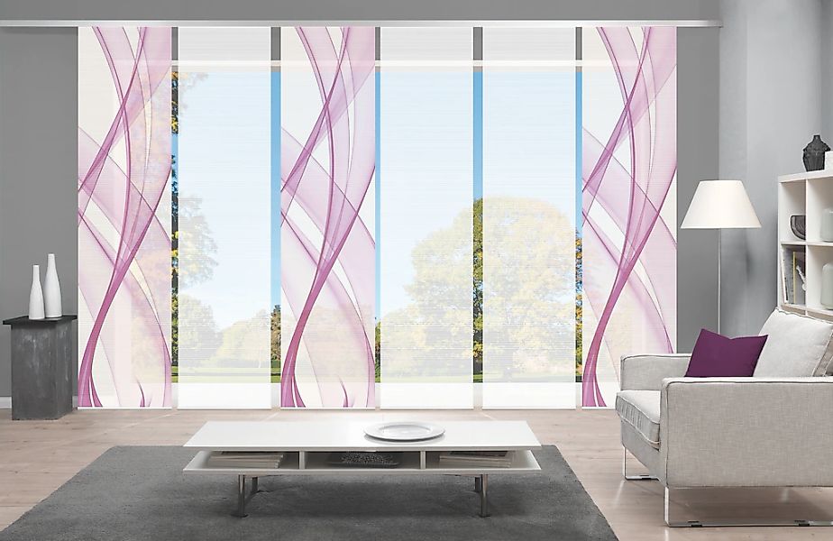 Vision Schiebegardine "PACOLIA" Paneelwagen 6 Stk. tlg. SET,SCHIEBEVORHANG, günstig online kaufen