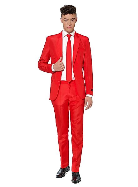 SuitMeister Anzug Solid Red Teufel Partyanzug günstig online kaufen