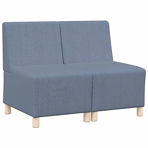 vidaXL Modulares Sofa ohne Armlehnen 2 Stk Blau 55 x 74 x 82 cm Cordstoff 3 günstig online kaufen