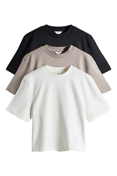 The Set T-Shirt The Set weiche Relaxed Frottee-T-Shirts, 3er-Pack (3-tlg) günstig online kaufen