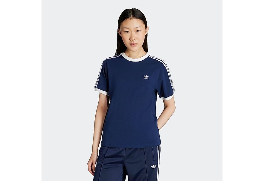 adidas Originals T-Shirt 3-STREIFEN ohne Verschluss, mit Rippdetails, aus B günstig online kaufen