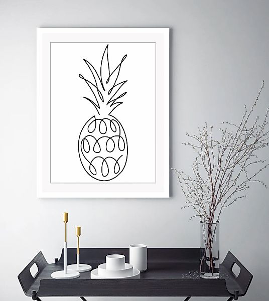 queence Bild »Juliane«, Ananas, gerahmt, Ananas günstig online kaufen