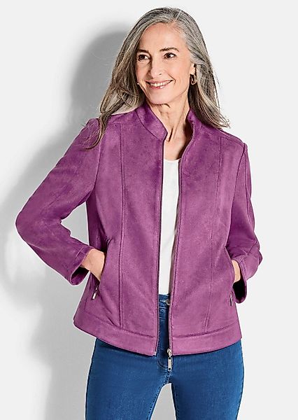 GOLDNER Allwetterjacke Elegante Veloursjacke mit Stehkragen günstig online kaufen