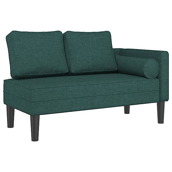 vidaXL Chaiselongue, Chaiselongue mit Kissen Dunkelgrün Stoff günstig online kaufen
