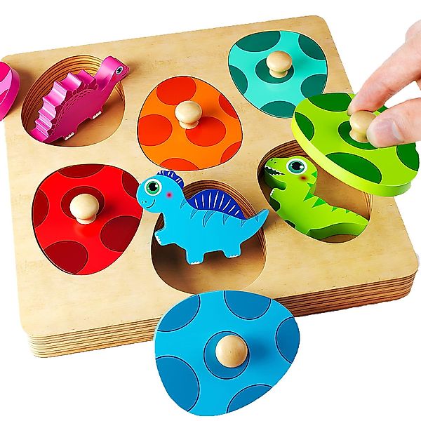 CLTYQ Lernspielzeug Lernspielzeug Holzspielzeug Holzpuzzle Dino günstig online kaufen