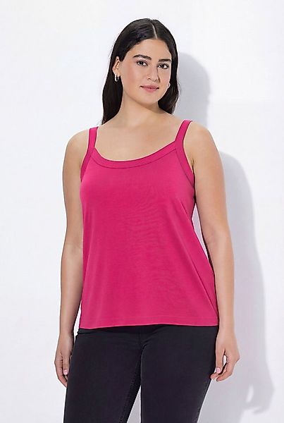 Ulla Popken Longtop Spaghettitop Rundhals Modalmix ärmellos günstig online kaufen