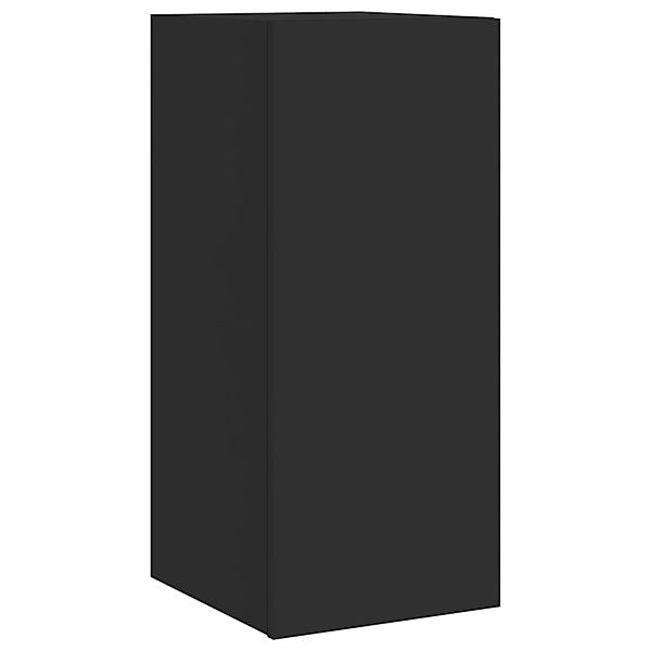 VidaXL TV-Wandschrank mit LED-Leuchten Schwarz 30,5x35x70 cm günstig online kaufen