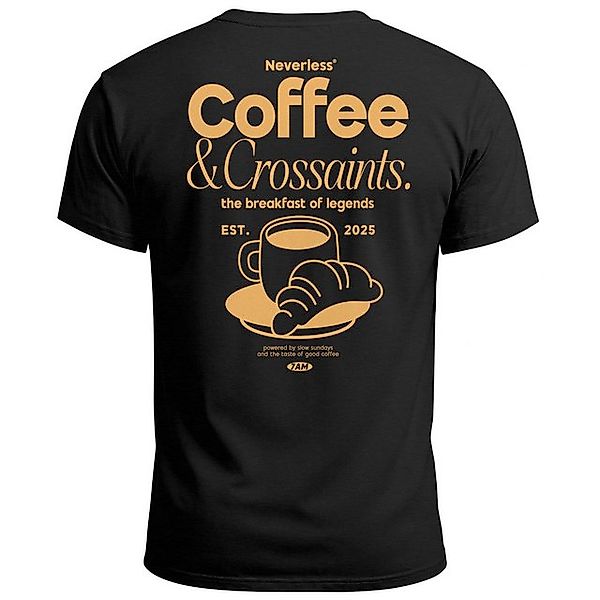 Neverless Print-Shirt Herren T-Shirt Backprint Grafikshirt Rückendruck Coff günstig online kaufen