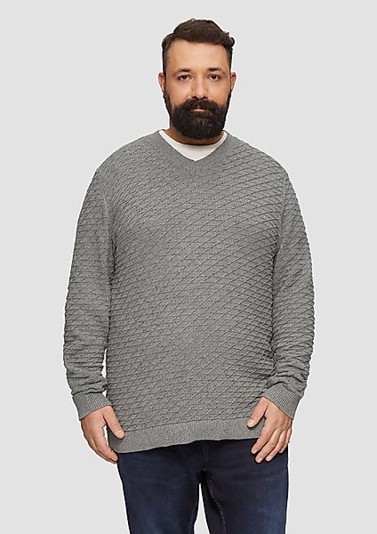 s.Oliver Longpullover Strickpullover Strukturierter Pullover mit günstig online kaufen