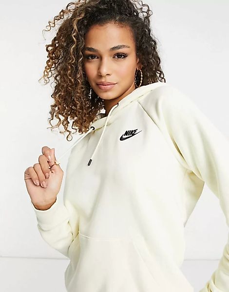 Nike – Essential – Fleece-Kapuzenpullover zum Überziehen in gebrochenem Wei günstig online kaufen