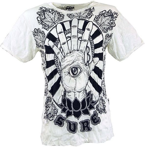 Guru-Shop T-Shirt Sure Herren T-Shirt Magic Eye - weiß Festival, alternativ günstig online kaufen