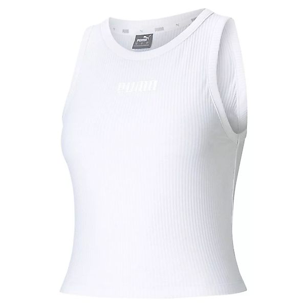 Puma Modern Basics Ribbed Ärmelloses T-shirt XS Puma White günstig online kaufen