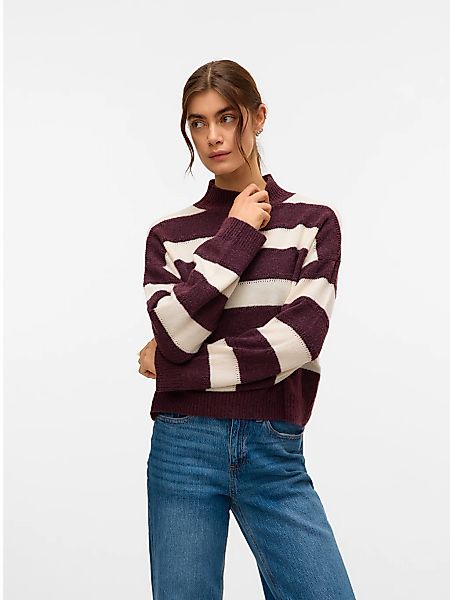 Vero Moda Strickpullover "VMINEZ LS HIGHNECK SHORT PULLOVER BOO" günstig online kaufen