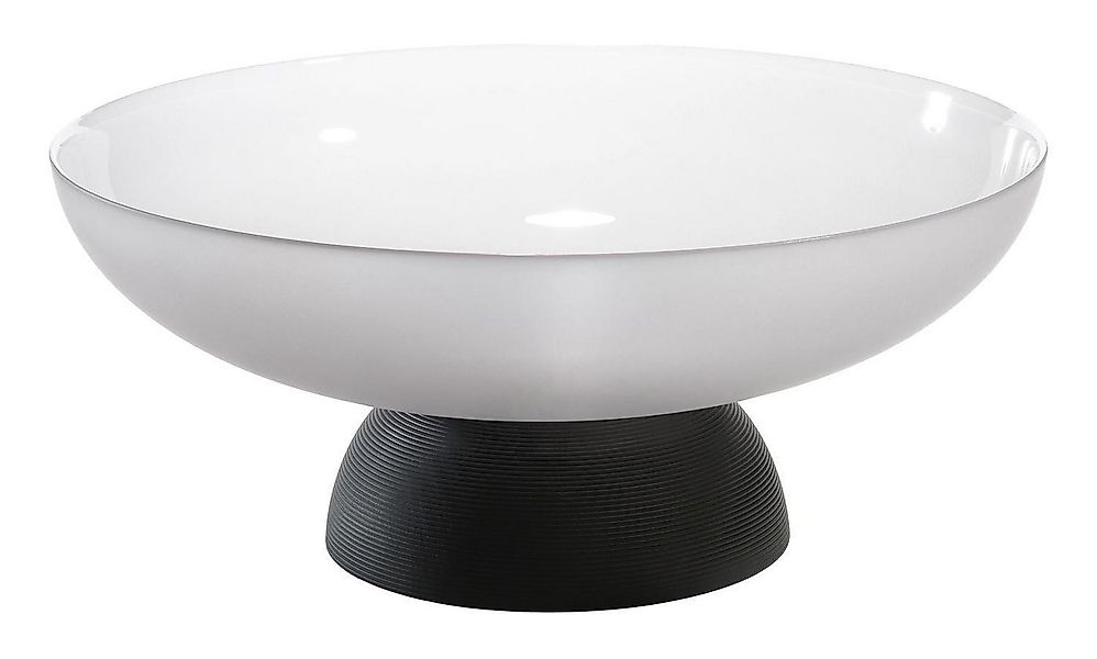 casa NOVA Dekoschale MELENE, Ø 29,5 cm, Schwarz, Weiß, Glas, (1 St), mit St günstig online kaufen