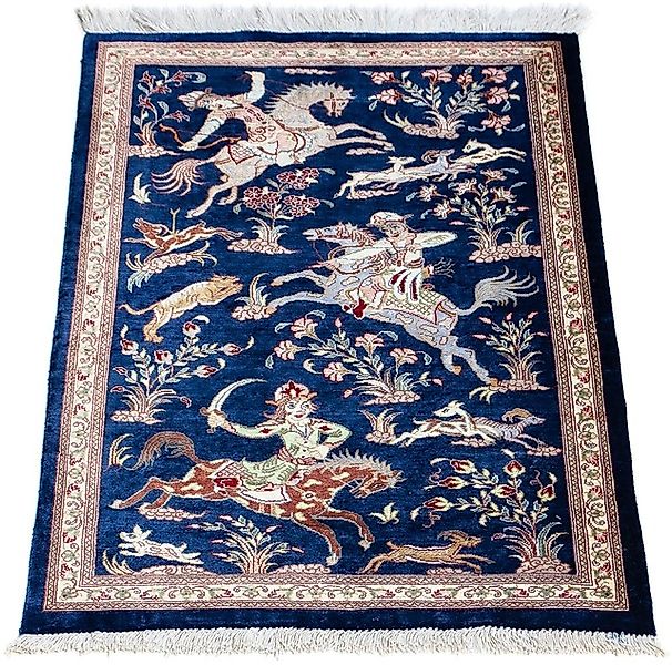 morgenland Orientteppich »Perser - Ghom - 87 x 55 cm - dunkelblau«, rechtec günstig online kaufen