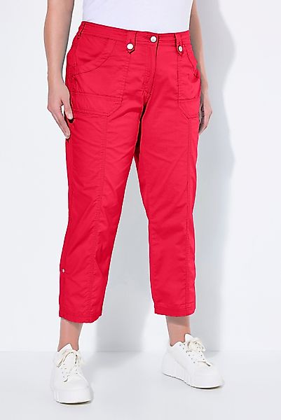 Ulla Popken Funktionshose 7/8-Cargohose Krempelriegel Komfortbund günstig online kaufen