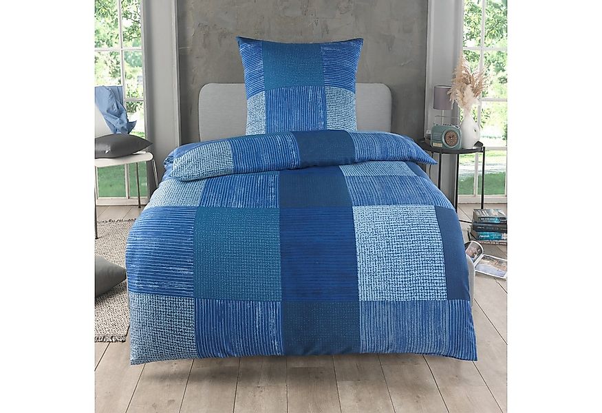 Malika Bettwäsche 155x220 + 80x80 cm atmungsaktiver Bettbezug, moderne Desi günstig online kaufen