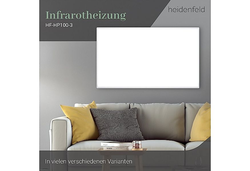 Heidenfeld Infrarotheizung 300-1000 W Elektroheizung HF-HP100-3 inkl. Therm günstig online kaufen