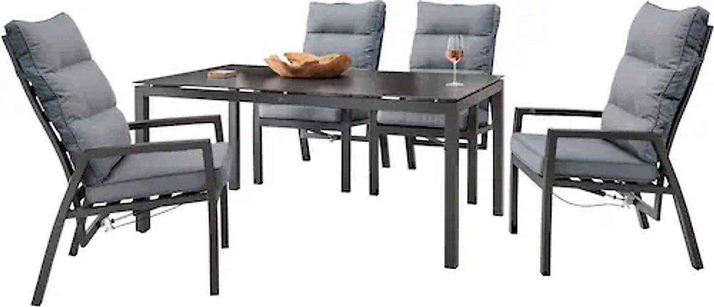 Destiny Garten-Essgruppe »GARDA CREMONA« 9 Stk. tlg. 4 Hochlehner inkl. Auf günstig online kaufen