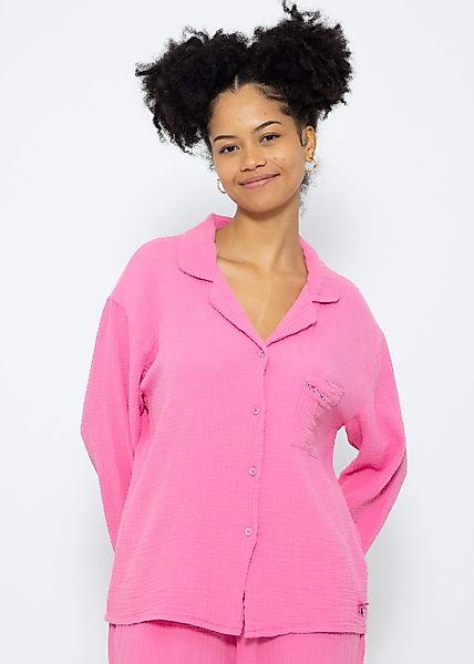 SASSYCLASSY Pyjamaoberteil Pyjamabluse Damen aus weichem günstig online kaufen