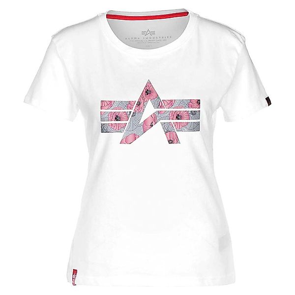 Alpha Industries Flock Flower Print Kurzärmeliges T-shirt XS White günstig online kaufen