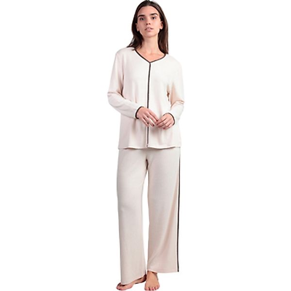 Admas  Pyjamas/ Nachthemden Pyjama Hose Top Langarm V-Ausschnitt Elegant At günstig online kaufen