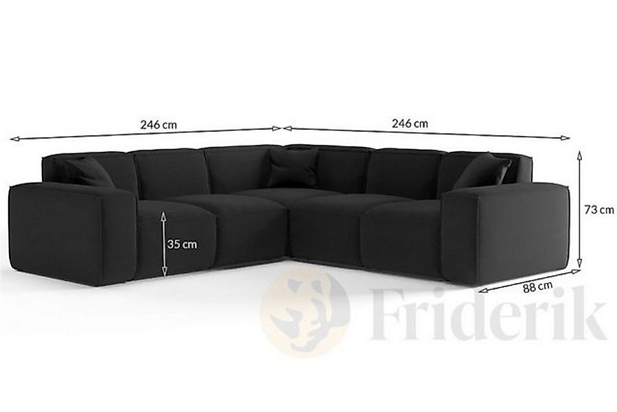 Friderik-EU Ecksofa Ecksofa LUGA Corner – stilvolles und komfortables Sofa günstig online kaufen