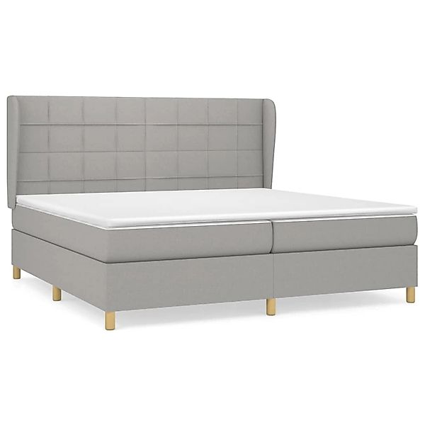 vidaXL Boxspringbett mit Matratze Hellgrau 200x200 cm Stoff1388209 günstig online kaufen