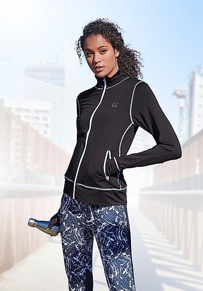 LASCANA ACTIVE Trainingsjacke "Black Marble", Trainingsjacke mit Kontrastnä günstig online kaufen