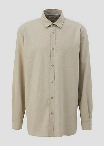 s.Oliver Langarmhemd Regular: Hemd aus Baumwolle günstig online kaufen