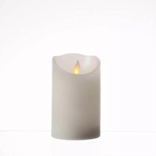 MARELIDA LED Kerze Twinkle Echtwachs bewegte Flamme D: 7,5cm H: 12,5cm weiß günstig online kaufen