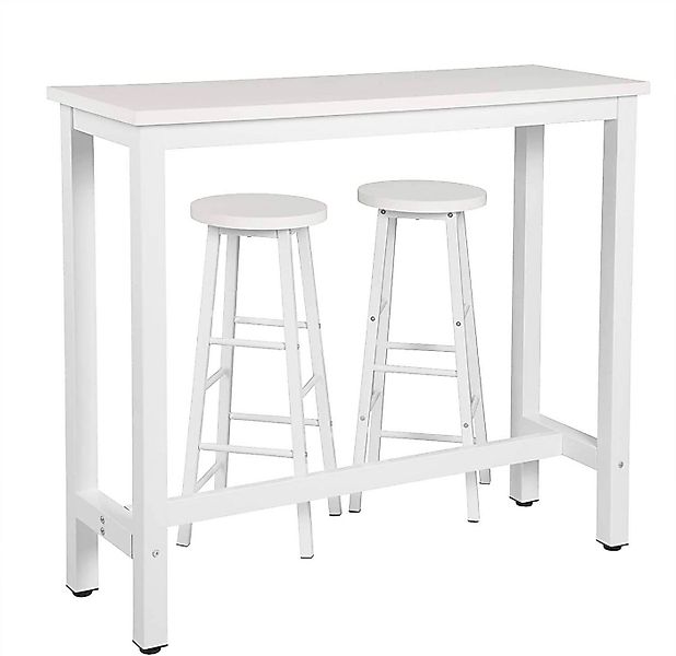 Woltu Bartisch, 1x Bartisch+2x Barhocker Set Esstisch Essgruppe Metallgeste günstig online kaufen