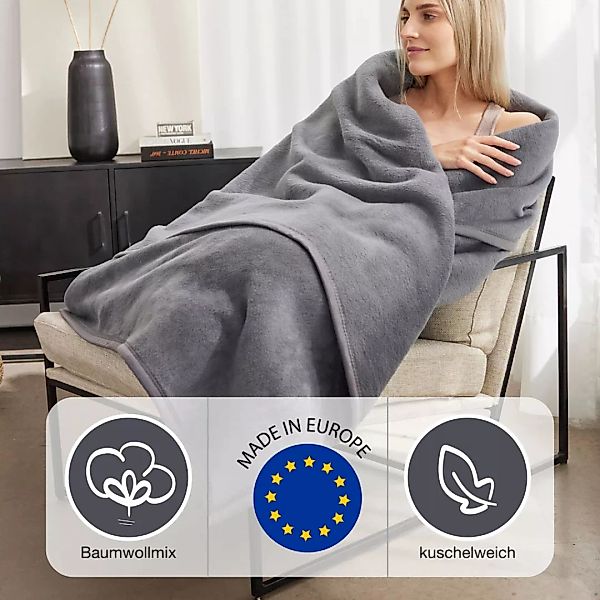 Wohndecke Luxus, IBENA, verschiedene Größen, unifarbenes günstig online kaufen
