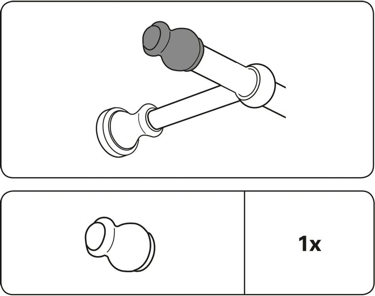 GARDINIA Gardinenstangen-Endstück "Holz für Ø 28 mm" Serie Gardinenstangen- günstig online kaufen