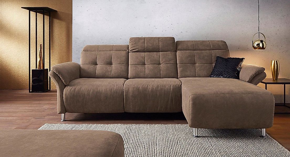 Places of Style Ecksofa Manhattan L-Form, 2 Sitze mit elektrischer Relaxfun günstig online kaufen