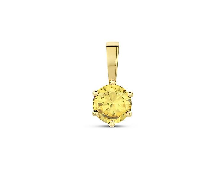 NICEANDnoble Kettenanhänger 585er Gelbgold Kettenanhänger Zirkonia citrin-g günstig online kaufen