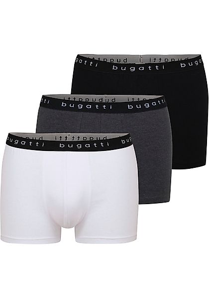 bugatti Boxershorts "Berlin", (Packung, 3 St., 3), mit Logo-Bund günstig online kaufen