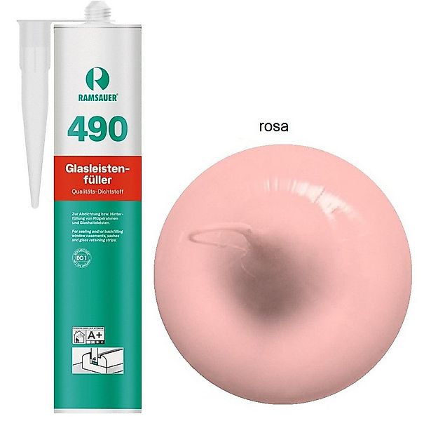 Ramsauer Dichtstoff Ramsauer 490 Glasleistenfüller rosa Silikon Dichtstoff günstig online kaufen