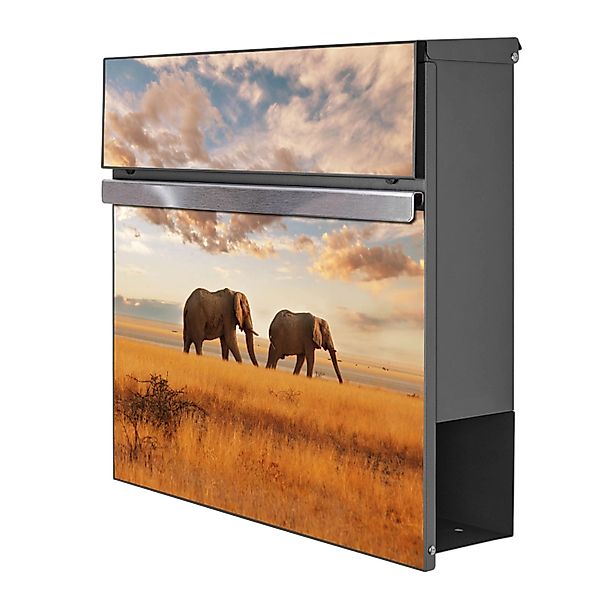 Banjado Briefkasten Anthrazit 37x37x10.5cm Groß / Inkl. Montagematerial & 2 günstig online kaufen