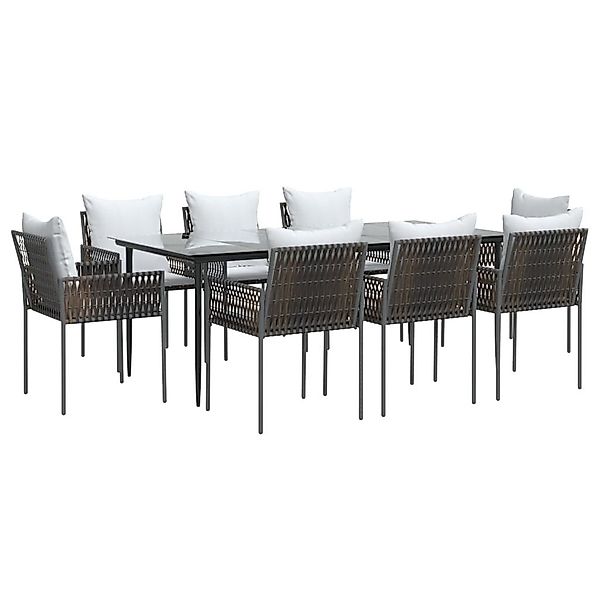 vidaXL Garten-Essgruppe 9-tlg. Garten-Essgruppe mit Kissen günstig online kaufen