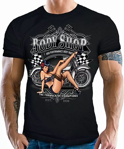GASOLINE BANDIT® T-Shirt für Motorradfahrer und Biker: Pinup Girl günstig online kaufen