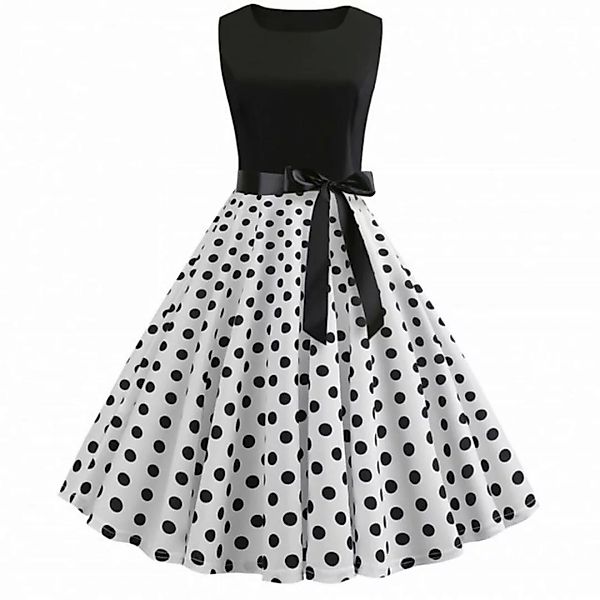 AFAZ New Trading UG Sommerkleid Damen Vintage Gepunktet Schulterfrei Rockab günstig online kaufen
